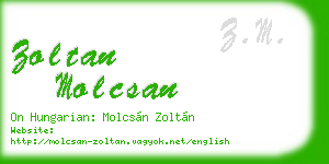 zoltan molcsan business card